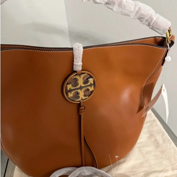 New Tory Burch Miller Metal Logo Slouchy Hobo Bag - Picture 9 of 9